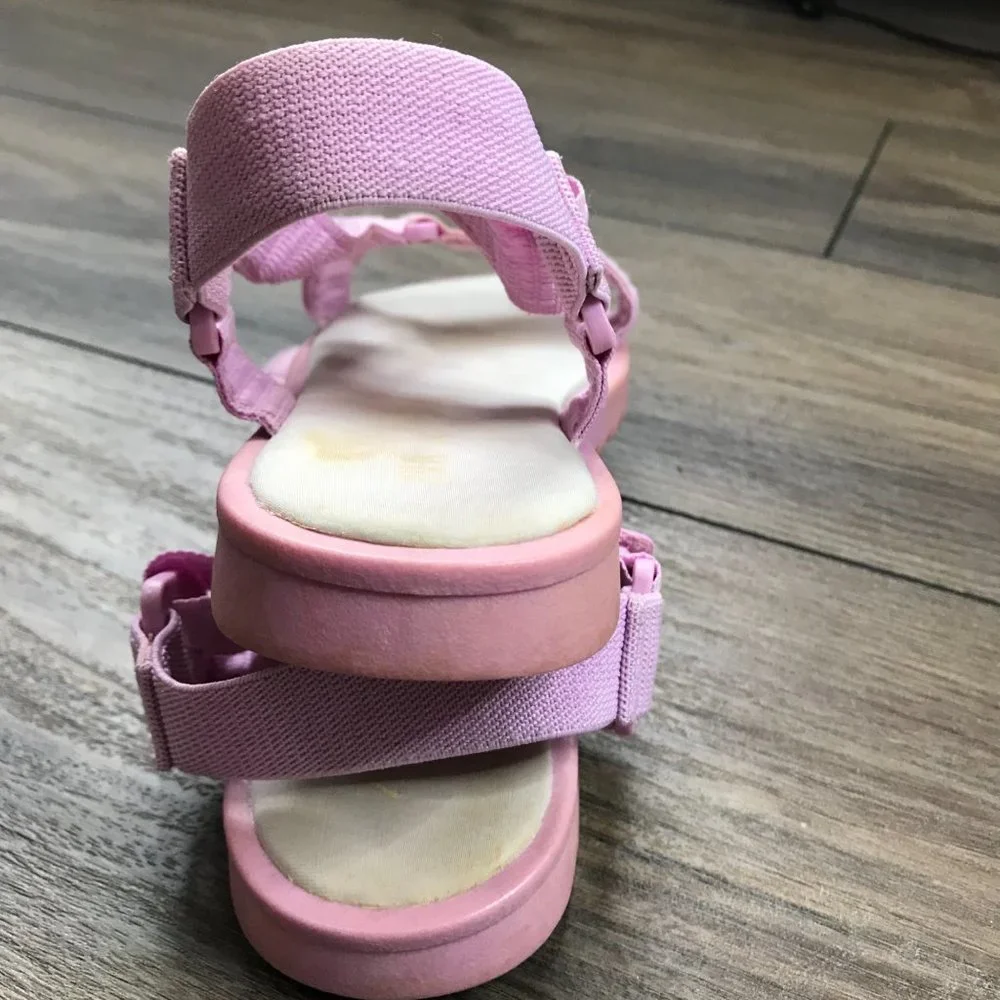 Zara Pink Strappy Sandals Little Girl's EU Size 29 US‎ 12 Hook and Loop Closure